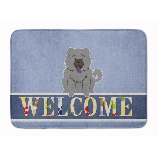Carolines Treasures Chow Chow Blue Welcome Machine Washable Memory Foam Mat BB5720RUG - main